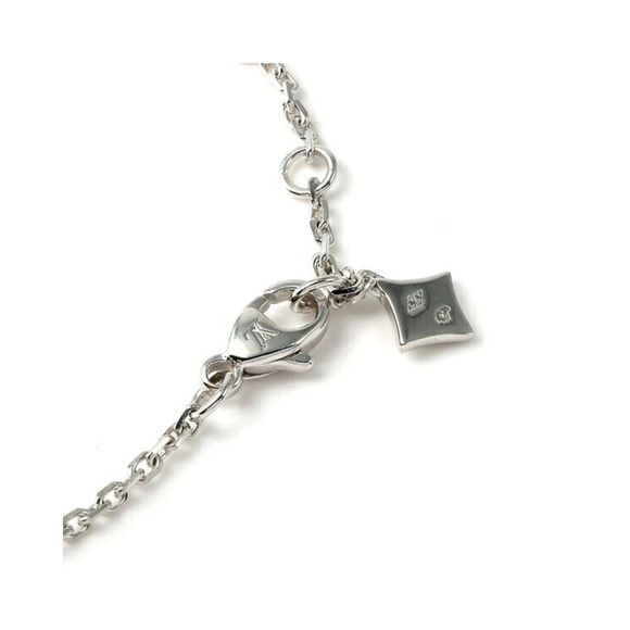 Pre Loved Louis Vuitton Monogram Flower Bracelet White Gold Women Silver - Picture 3 of 4